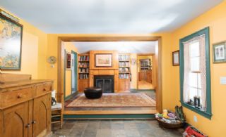 Foyer with Fireplace - Country homes for sale and luxury real estate including horse farms and property in the Caledon and King City areas near Toronto