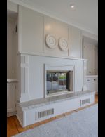 Dining room fireplace - Country homes for sale and luxury real estate including horse farms and property in the Caledon and King City areas near Toronto